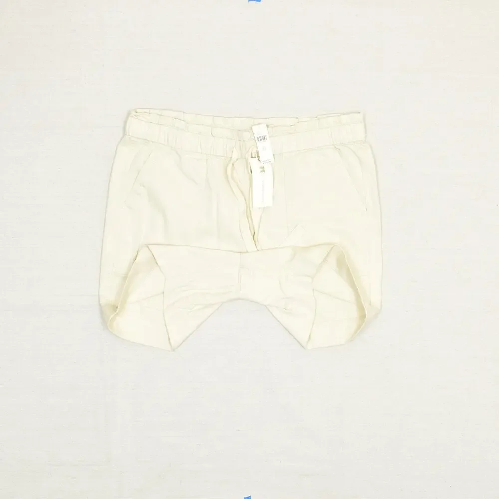 NEW Frye x Anthropologie Women Bermuda Drawstring Solid Cotton Beige Size 31 - Picture 2 of 8